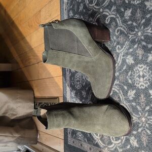 Olive green Michael kors booties 7.5